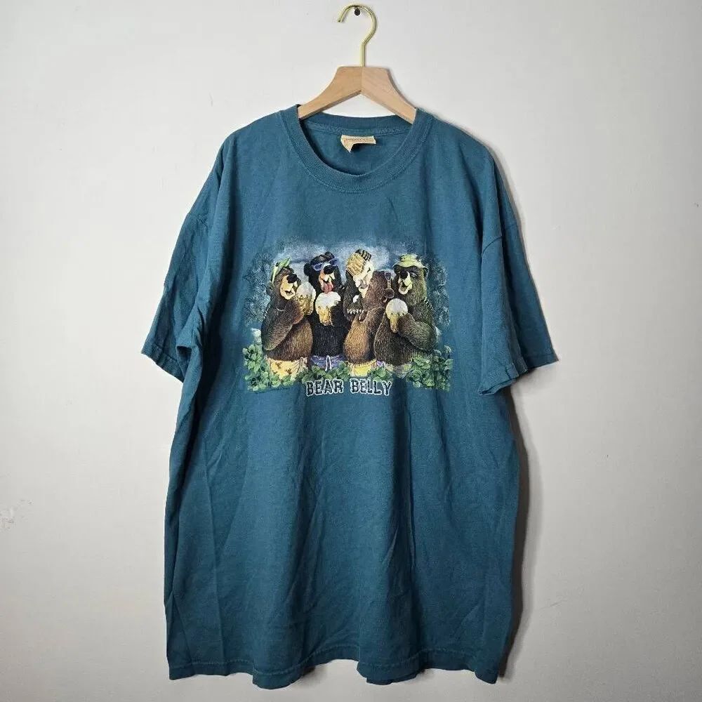 Vintage 90s The Mountain Bear Belly T-Shirt Size XL